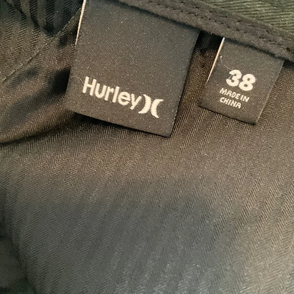 Hurley Chino Shorts Mens‎ 38 Green Dri-Fit Flat Front Casual Walk Shorts